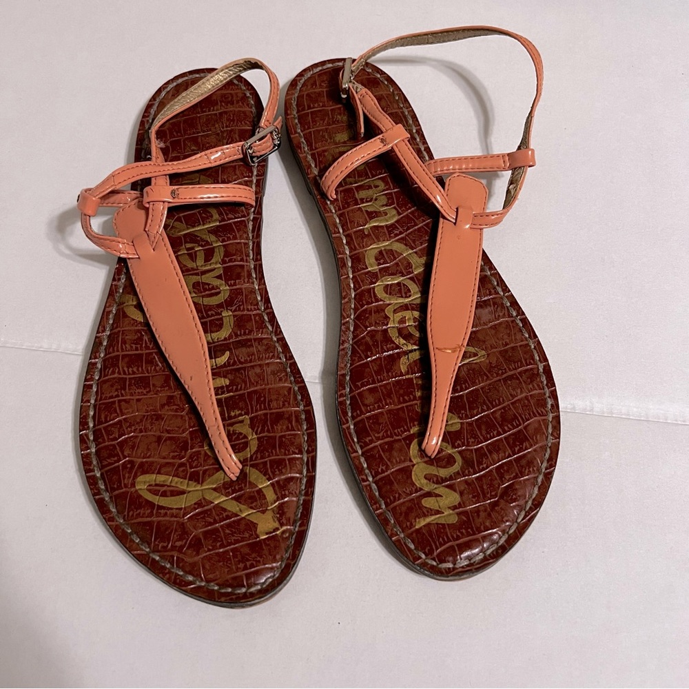 Sam Edelman Gigi sandals size 9 salmon orange color